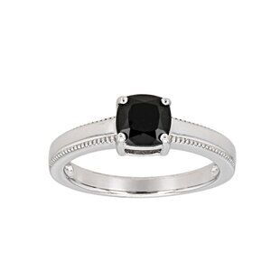 NIB - JTV Black Spinel Solitaire Ring – 0.97ct (Size 10) 🖤